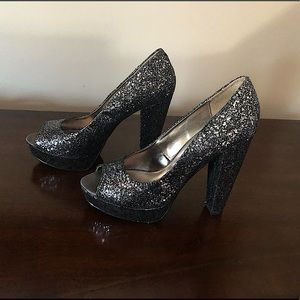 Steve Madden Metallic glitter heels